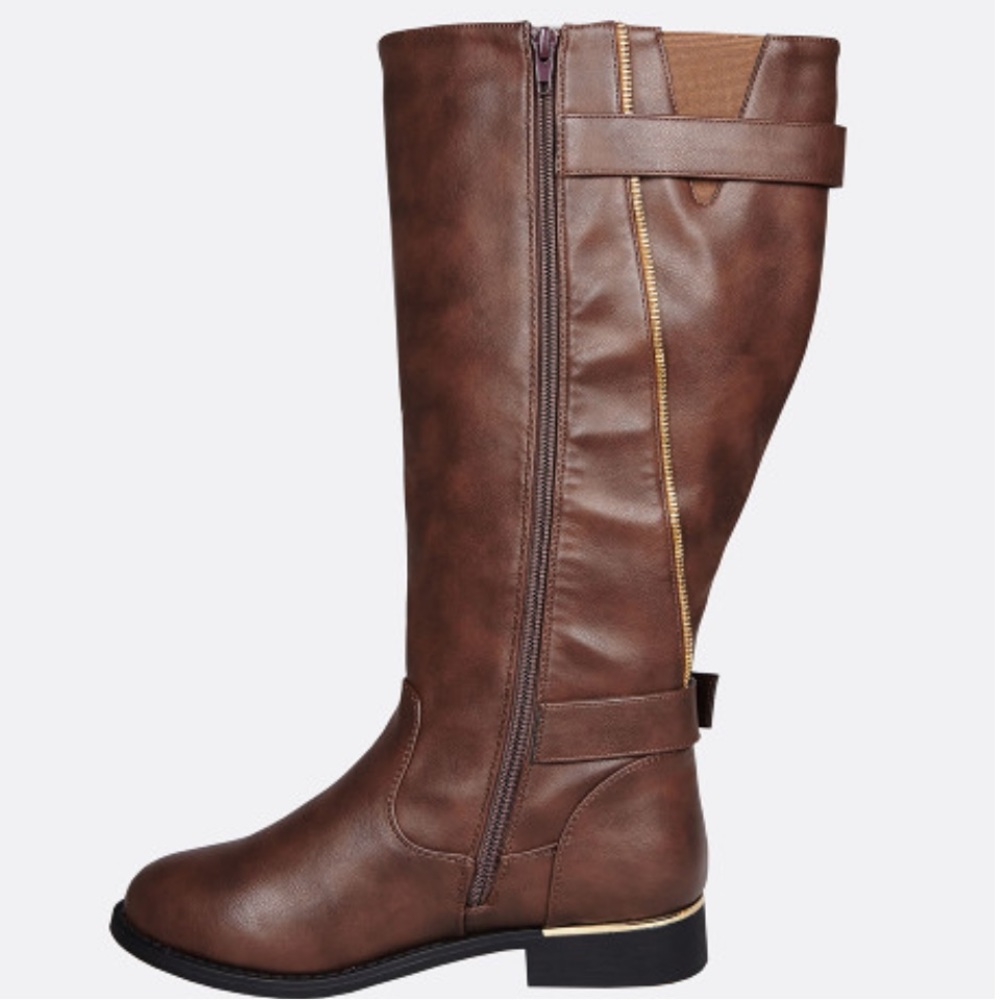 EXTRA WIDE FIT Rue Exposed Back Rider Boot Horse 🐎